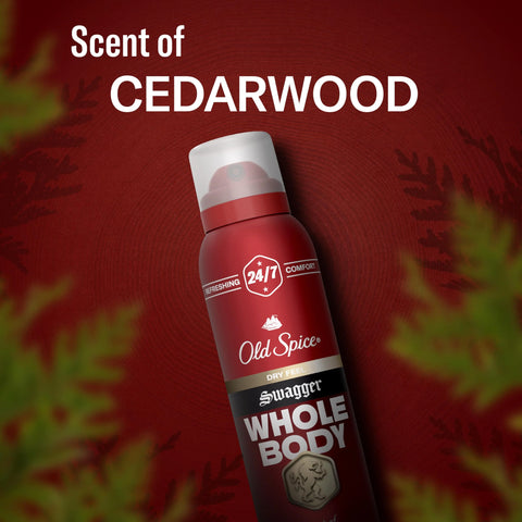 Old Spice Whole Body Deodorant for Men, Swagger, Aluminum Free Spray for 24/7 Freshness // Dermatologist Tested Whole Body Deodorant, 99g