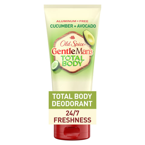 Old Spice Whole Body Deodorant Cream for Men, Aluminum Free, Cucumber + Avocado Scent, 24/7 Odor Protection, 24/7 Lasting Freshness, Dermatologist Tested, Gentle on Skin, Safe to Use All Over, 3.0 oz