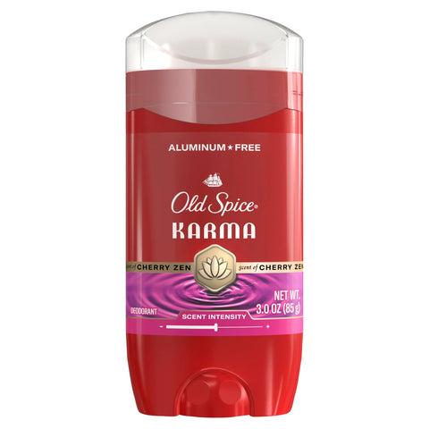 Old Spice Aluminum Free Deodorant for Men, 24/7 Odor Protection, 24/7 Signature Scent & Lasting Freshness, Goes on Clean, Karma with Cherry Spice, Black Pepper, & Sandalwood Scent, 3.0 oz
