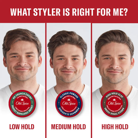 Old Spice Hair Pomade for Men, Medium Hold, Low Shine, Men's Hair Styling, 2.22 Oz Each, Twin Pack