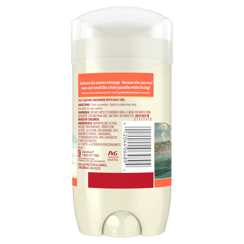 Old Spice Aluminum Free Deodorant for Men, 24/7 Lasting Freshness & Long Lasting Scent, 24/7 Sweat & Odor Protection, Lost Cove with Mango + Tropical Breeze Scent, 3.0 oz