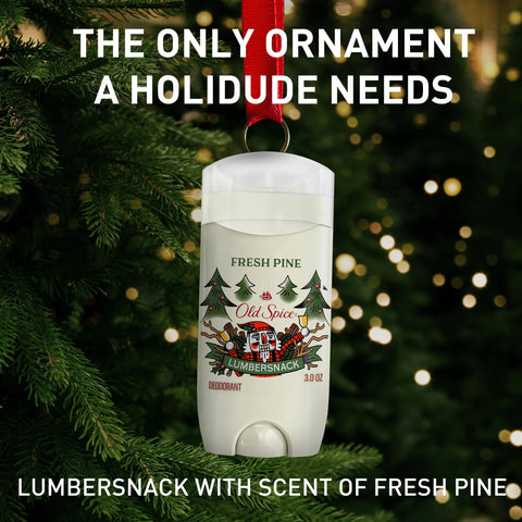 Old Spice Aluminum Free Deodorant for Men, Holidudes Limited Edition, 24/7 Holiday Freshness, Odor Protection, Stocking Stuffer, Lumbersnack with Fresh Pine Scent, 3.0 oz (Pack of 3)