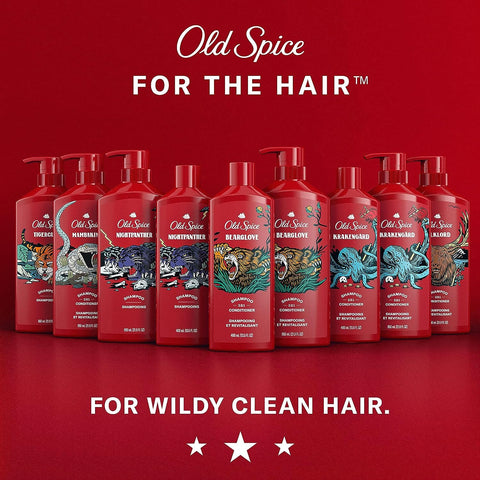 Old Spice MambaKing 2-in-1 Shampoo and Conditioner Set for Men, Healthier, Fuller, More Moisturized Looking Hair, 21.9 Fl Oz Each, Twin Pack