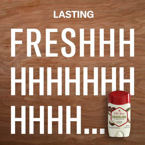 Old Spice Men's Antiperspirant & Deodorant Grassland with Shea Butter, 2.6oz (Pack of 3)